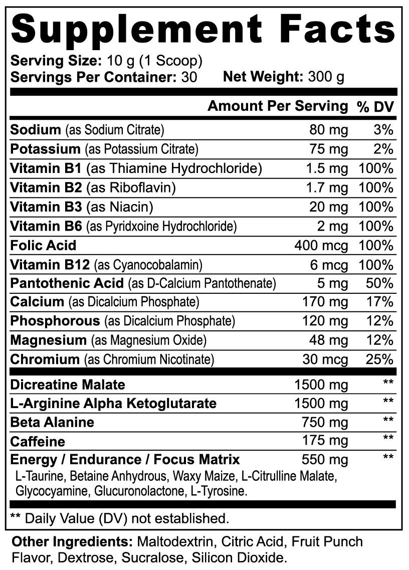 NO2 Momentum Pump & Stim (Fruit Punch)